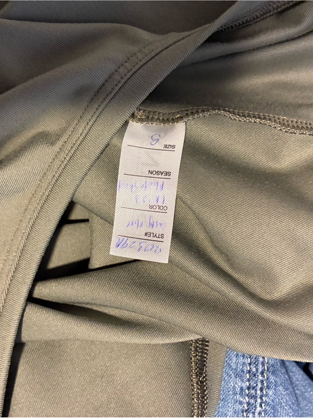 SPANX Olive Green Long Sleeve Scoop Neck Bodysuit - Picture 3 of 3